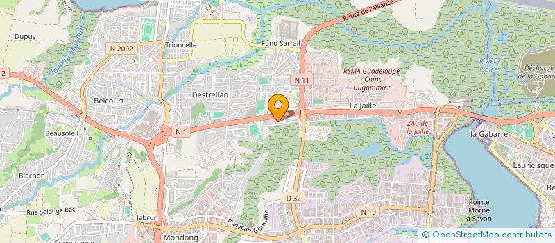 localisation de l'entreprise VALENTE DOUZE  BAIE-MAHAULT