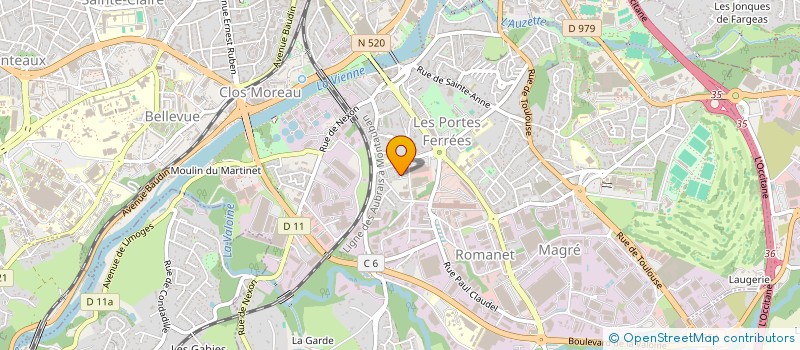 localisation de l'entreprise VALENTIN à LIMOGES