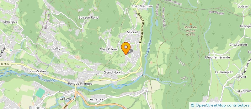 localisation de l'entreprise VALENTIN  FILLINGES