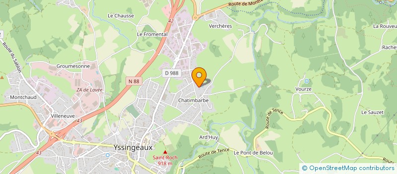localisation de l'entreprise VALENTIN BRO  YSSINGEAUX