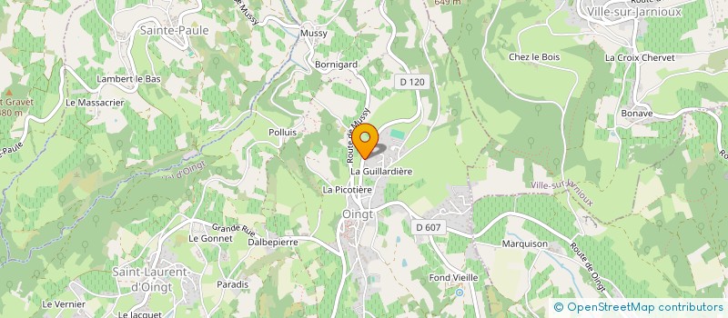 localisation de l'entreprise VALENTINE GILLE CAPITAL  VAL D'OINGT