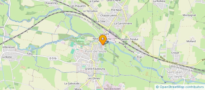 localisation de l'entreprise VALENTINI-SCIAM à PONT-DE-VEYLE