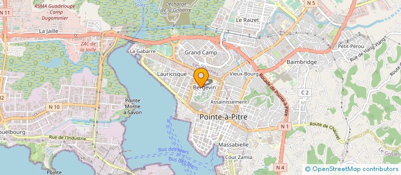 localisation de l'entreprise VALENTINO SERGE ET NUMA à POINTE-A-PITRE