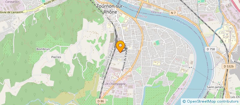 localisation de l'entreprise VALENTINOISE CRPT à TOURNON-SUR-RHONE