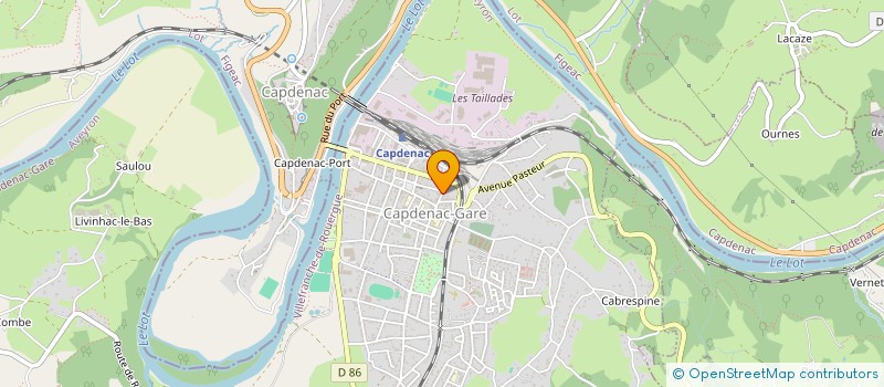 localisation de l'entreprise VALERIE CLOUET à CAPDENAC-GARE