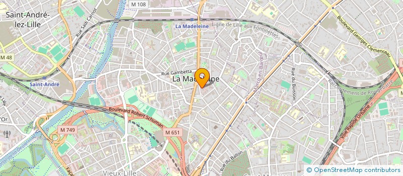 localisation de l'entreprise VALERIE COIFFURE à LA MADELEINE