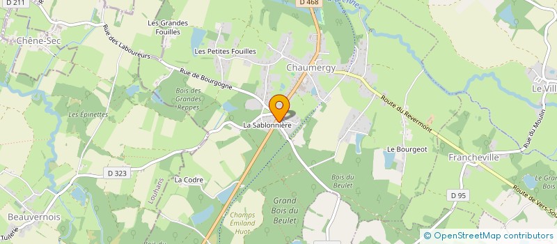 localisation de l'entreprise VALERIE COIFFURE  CHAUMERGY