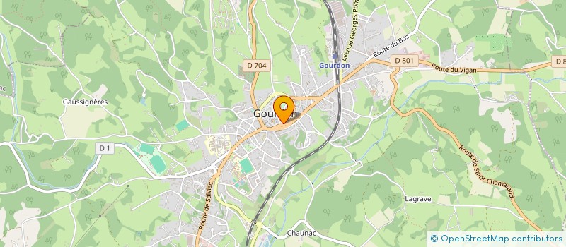 localisation de l'entreprise VALERIE CROUZET  GOURDON