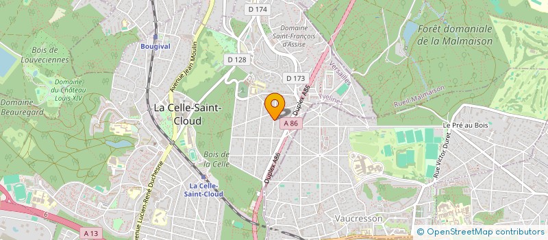 localisation de l'entreprise VALERIE HUYGHE  LA CELLE-SAINT-CLOUD