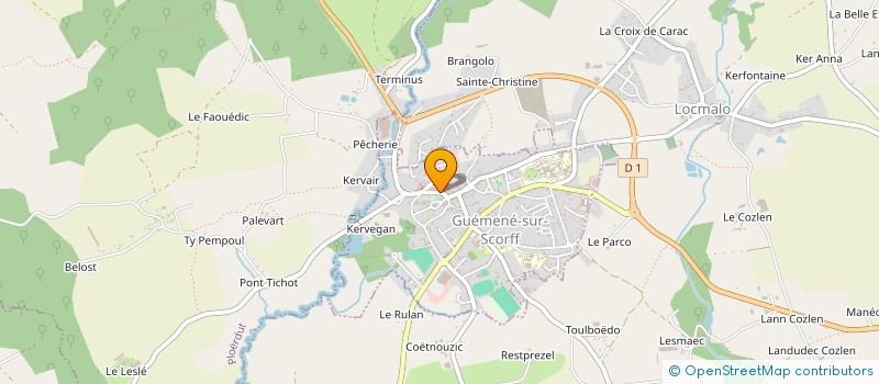 localisation de l'entreprise VALERIE LE BIAVANT à GUEMENE-SUR-SCORFF