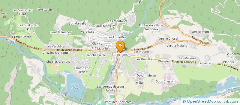 localisation de l'entreprise VALERIE MUGNIER  TANINGES