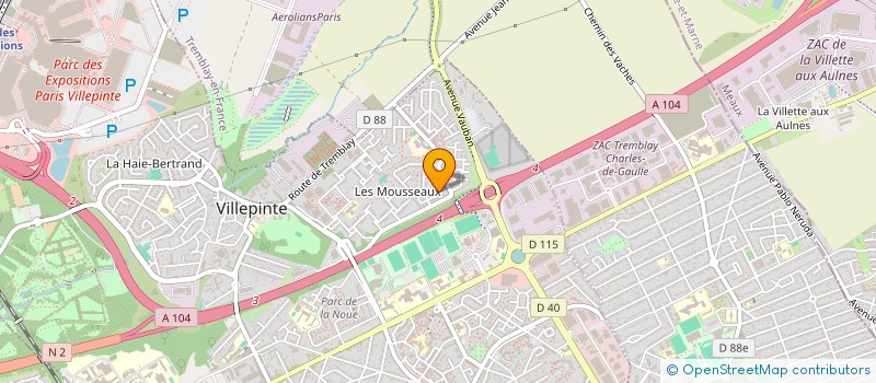localisation de l'entreprise VALERY à VILLEPINTE