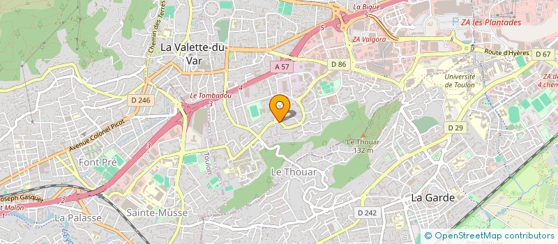 localisation de l'entreprise VALETTE ANIMATION LOISIRS à LA VALETTE-DU-VAR