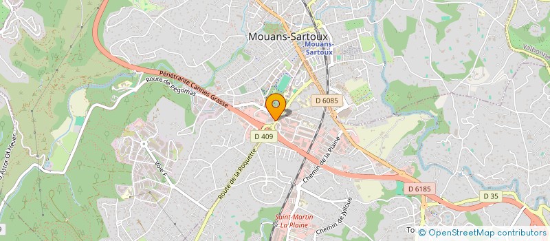 localisation de l'entreprise VALEURS BIO  MOUANS-SARTOUX