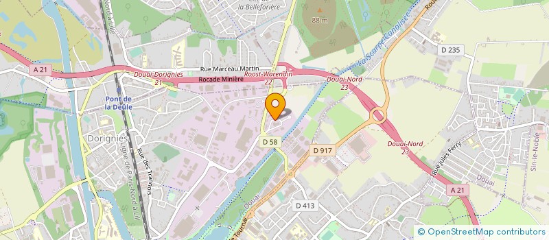 localisation de l'entreprise VALEURS D ENTREPRISE à DOUAI