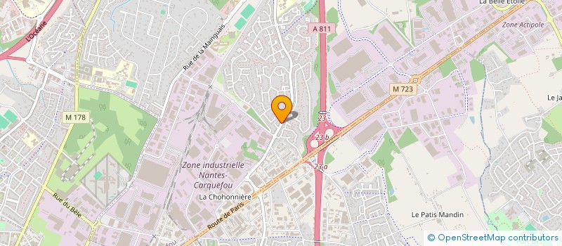 localisation de l'entreprise VALEURS ET TALENTS à CARQUEFOU