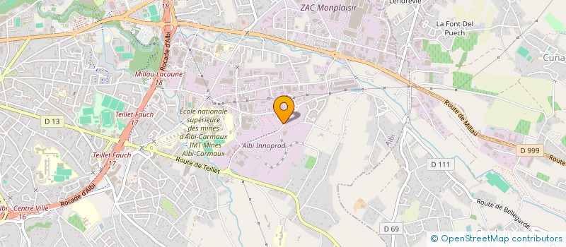 localisation de l'entreprise VALEURS GRAPHIQUES  ALBI