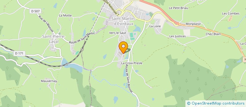 localisation de l'entreprise VALEYRE SAS à SAINT-MARTIN-D'ESTREAUX