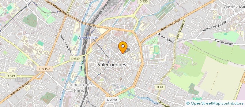 localisation de l'entreprise VALFINANCES à VALENCIENNES