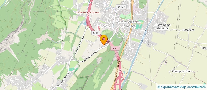 localisation de l'entreprise VALFORT ALEXANDRE  VARCES-ALLIERES-ET-RISSET