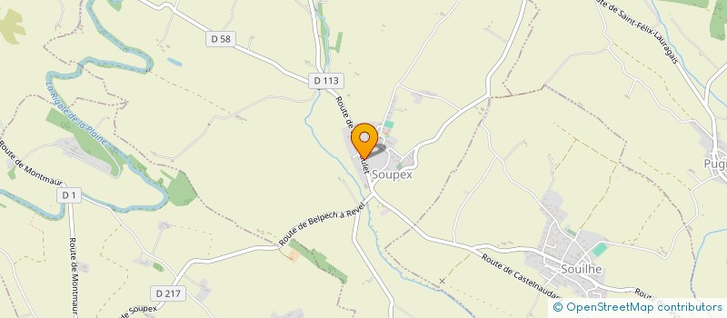 localisation de l'entreprise VALFREDCLA  SOUPEX