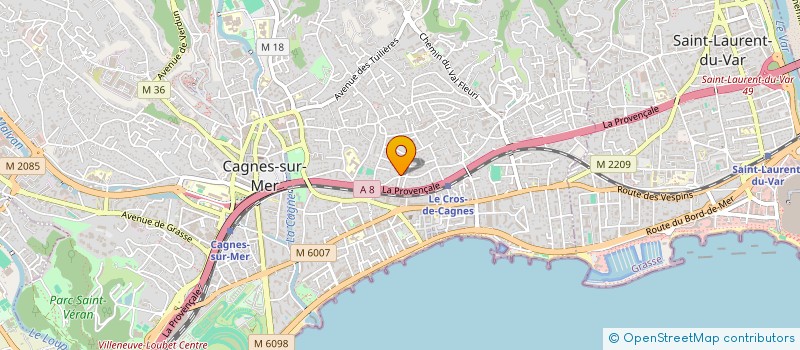 localisation de l'entreprise VALGUI à CAGNES-SUR-MER