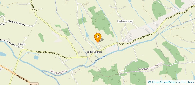 localisation de l'entreprise VALHALL'ART  LA SALVETAT-BELMONTET