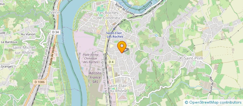 localisation de l'entreprise VALIENCE  SAINT-CLAIR-DU-RHONE