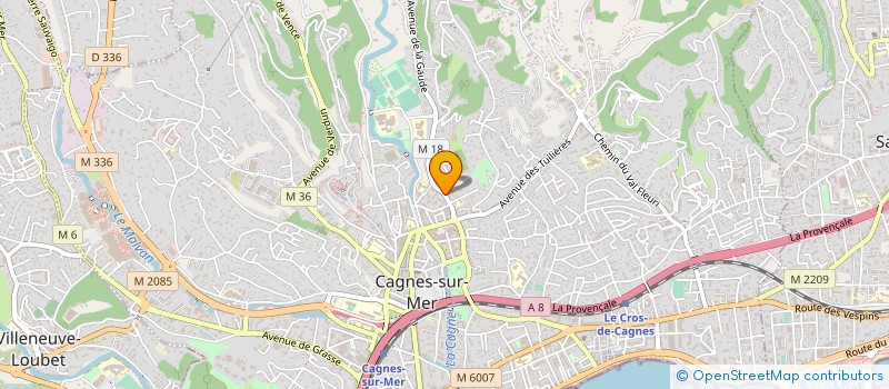 localisation de l'entreprise VALINA à CAGNES-SUR-MER