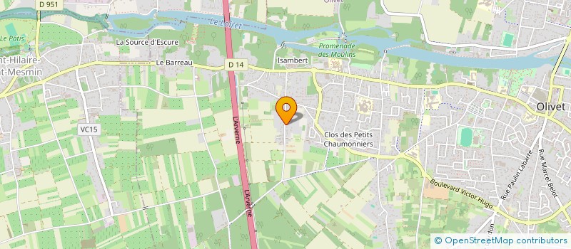 localisation de l'entreprise VALINCO à OLIVET