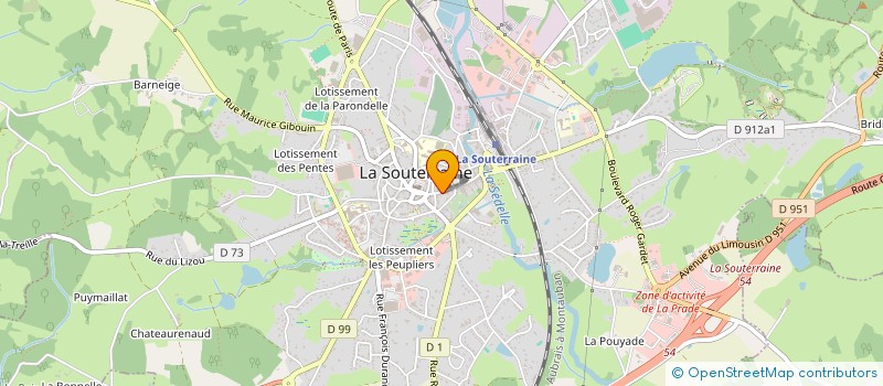 localisation de l'entreprise VALJEAN  LA SOUTERRAINE
