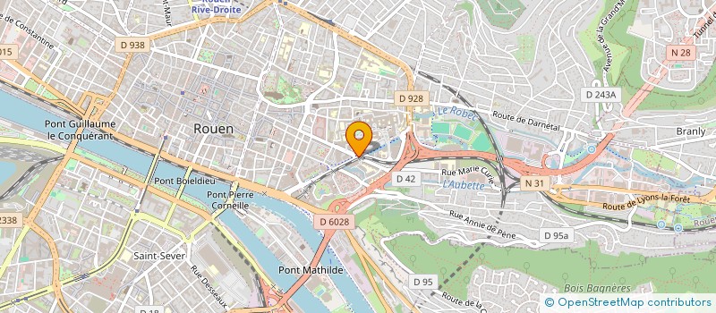 localisation de l'entreprise VALKYRIES NORMANDIE RUGBY CLUBS à ROUEN