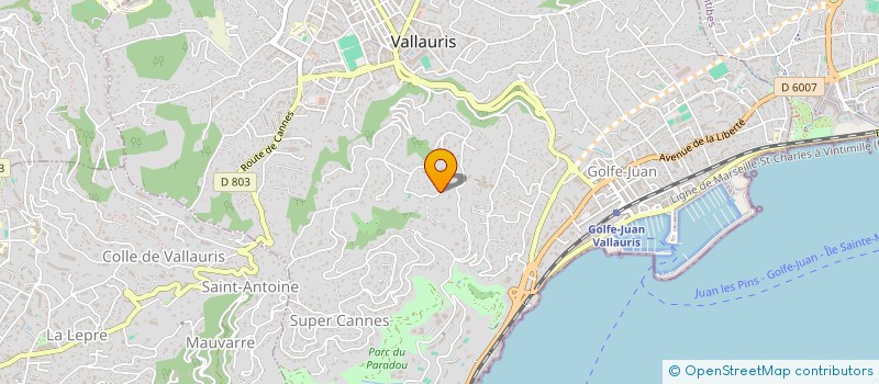 localisation de l'entreprise VALL21 à VALLAURIS