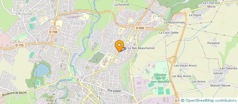 localisation de l'entreprise VALLARIUS  FOUGERES