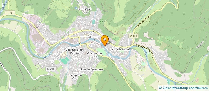 localisation de l'entreprise VALLEE ARTS GRAPHISME  ORNANS