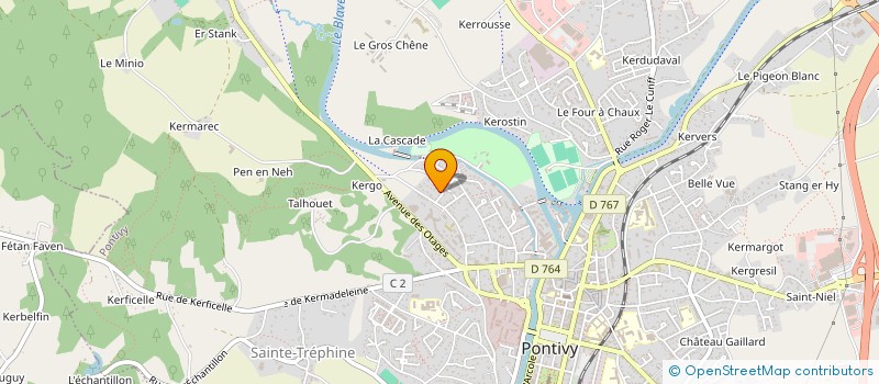 localisation de l'entreprise VALLEE AUTOMOBILES BRETAGNE AUTO IMPORT à PONTIVY