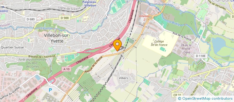 localisation de l'entreprise VALLEE D'OR TRANSPORTS  VILLEBON-SUR-YVETTE