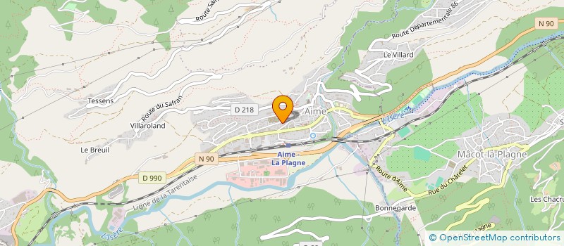 localisation de l'entreprise VALLEE DE LA FONTAINE SALEE  AIME-LA-PLAGNE