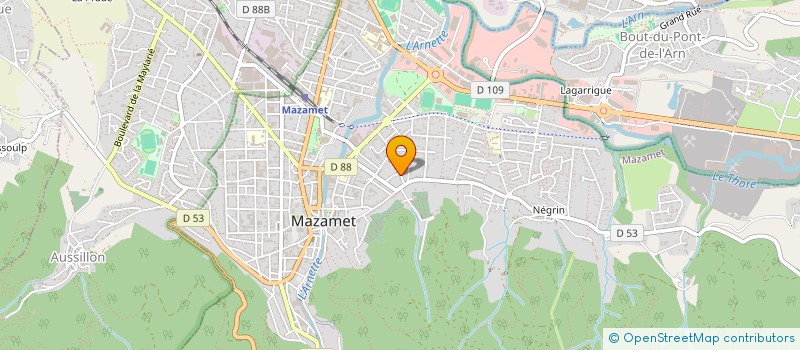 localisation de l'entreprise VALLEE DU THORE ENVIRONNEMENT  MAZAMET