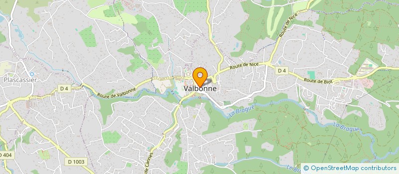localisation de l'entreprise VALLELU à VALBONNE