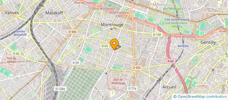 localisation de l'entreprise VALLES  MONTROUGE