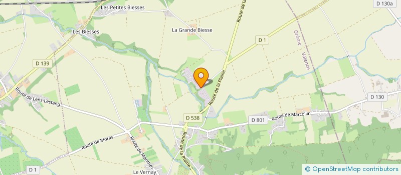 localisation de l'entreprise VALLET FRERES à LENS-LESTANG
