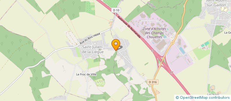 localisation de l'entreprise VALLEYE J-P  SAINT-JULIEN-DE-LA-LIEGUE