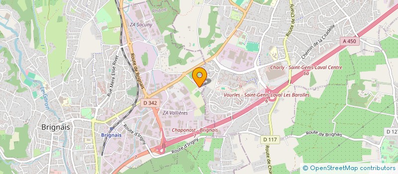 localisation de l'entreprise VALLIERES HABITAT à BRIGNAIS