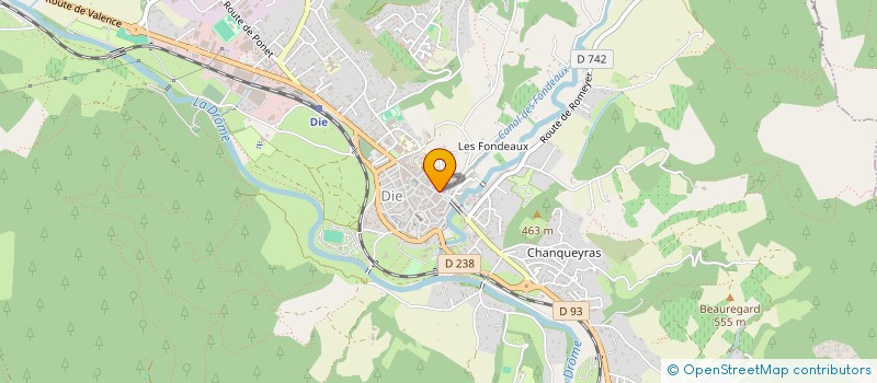 localisation de l'entreprise VALLON 10SOU SARL  DIE