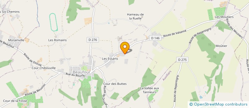 localisation de l'entreprise VALLON DES THYLLERES  BEAUFOUR-DRUVAL