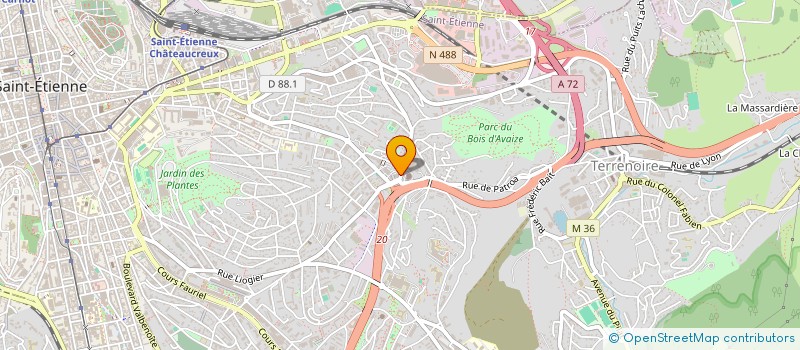 localisation de l'entreprise VALLON DU PINAY à SAINT-ETIENNE