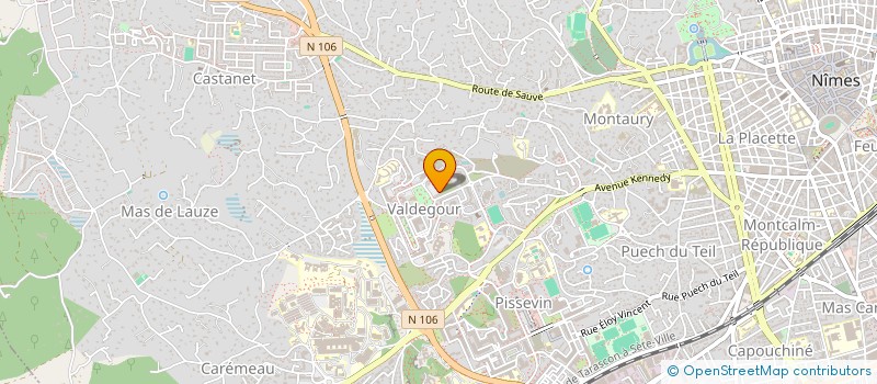 localisation de l'entreprise VALLYBER à NIMES