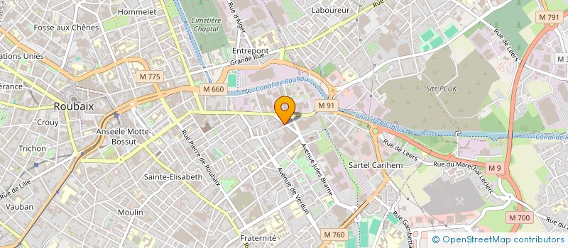 localisation de l'entreprise VALMO à ROUBAIX