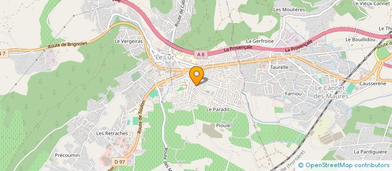 localisation de l'entreprise VALMONT  LE LUC